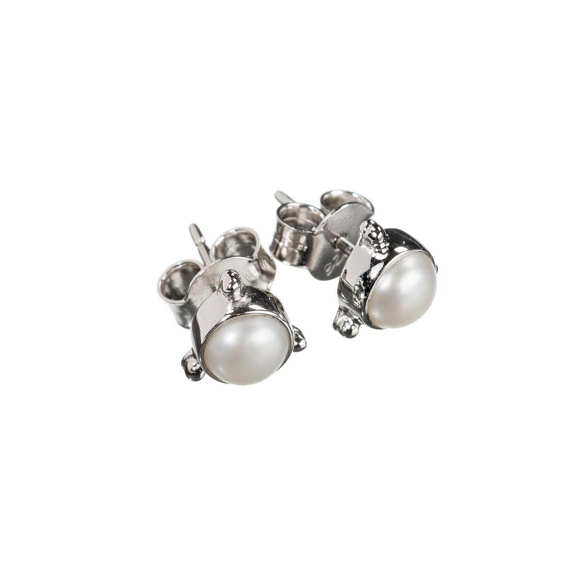 Kumkum – Darling Pearl örhängen, silver