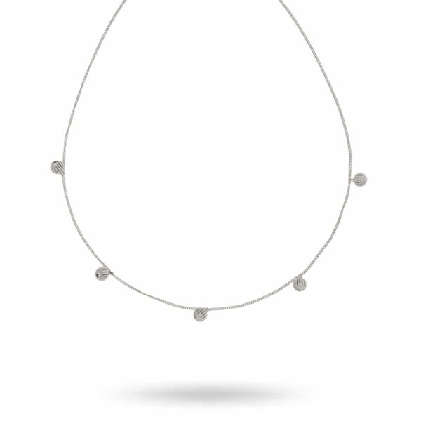 Anna + Nina – Multi Rays halsband, silver