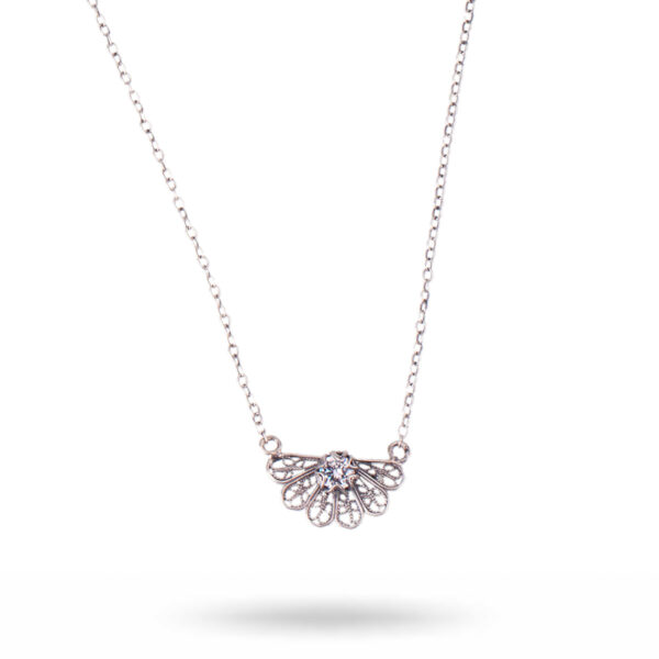 Yvone Christa – Zinnia Flower halsband, kristall