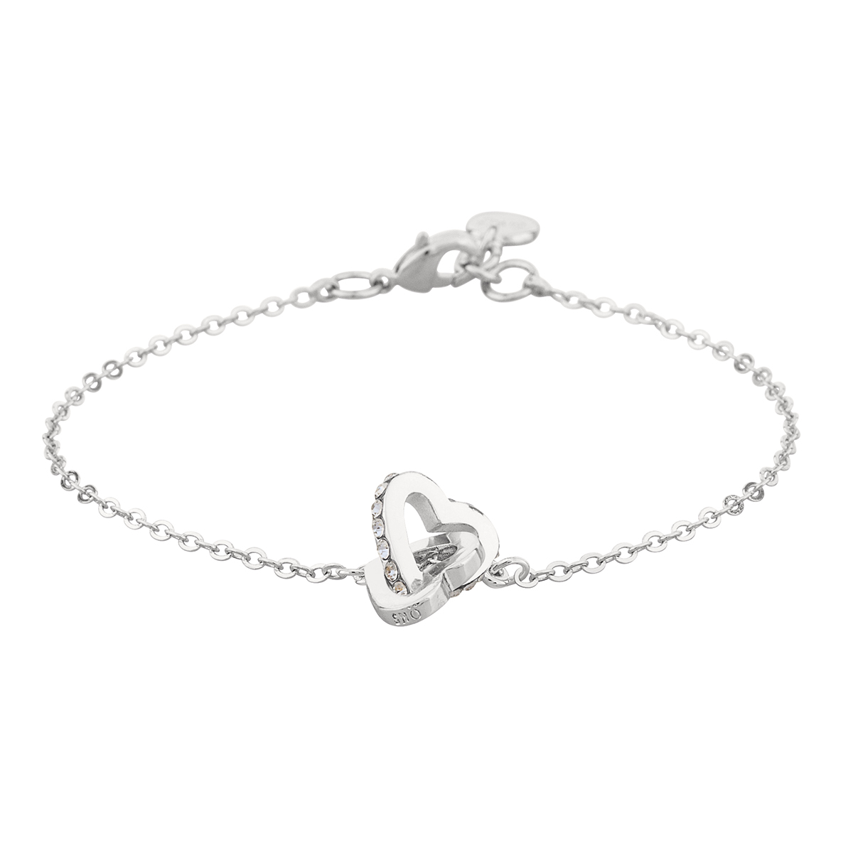 Connected Heart armband, silver