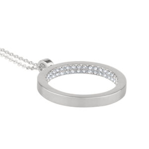 Snö of Sweden - Casey pendant långt halsband, silver/kristall - Bild 3