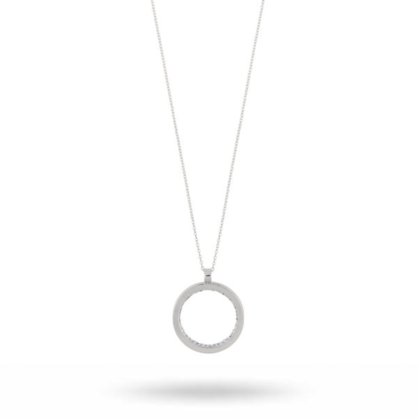 Snö of Sweden - Casey pendant långt halsband, silver/kristall