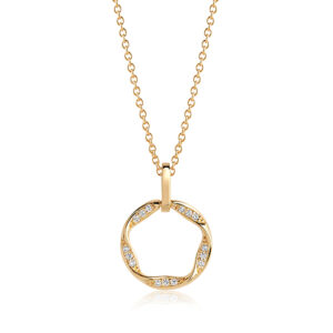 Sif Jakobs - Cetara Piccolo Halsband, guld/kristall