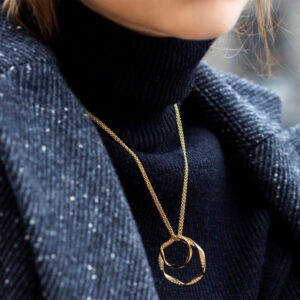 Sif Jakobs - Cetara Due Grande Halsband, guld/kristall - Bild 3