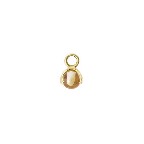 CU Jewellery - Letters stone 11 citrine, hänge, guld