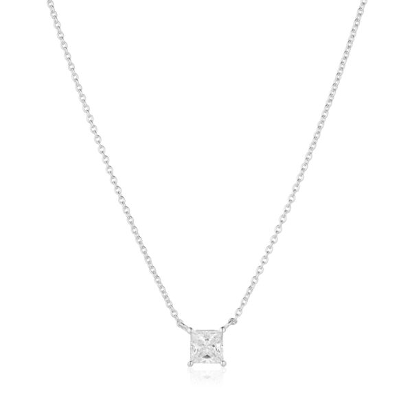 Sif Jakobs - ELLERA QUADRATO NECKLACE, kristall/silver