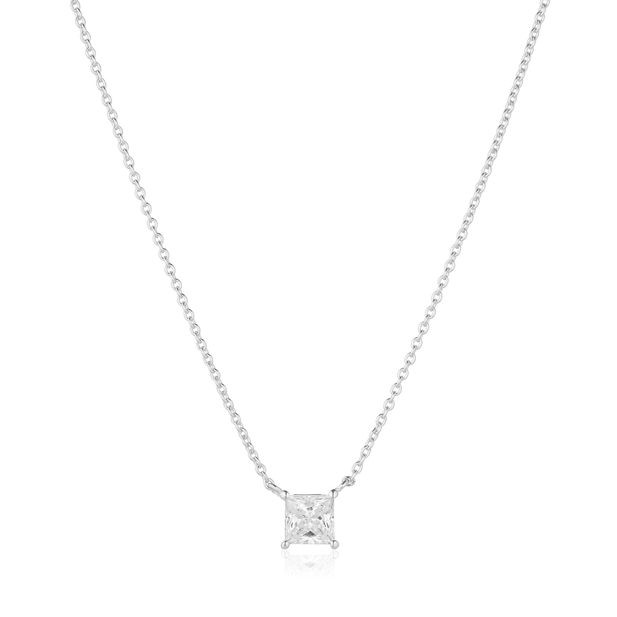 SJ-N42279-CZ Sif Jakobs - ELLERA QUADRATO NECKLACE, kristall/silver - Bild 1