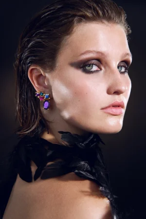 Dyrberg/Kern - Antonia SG Purple, örhängen - Bild 2