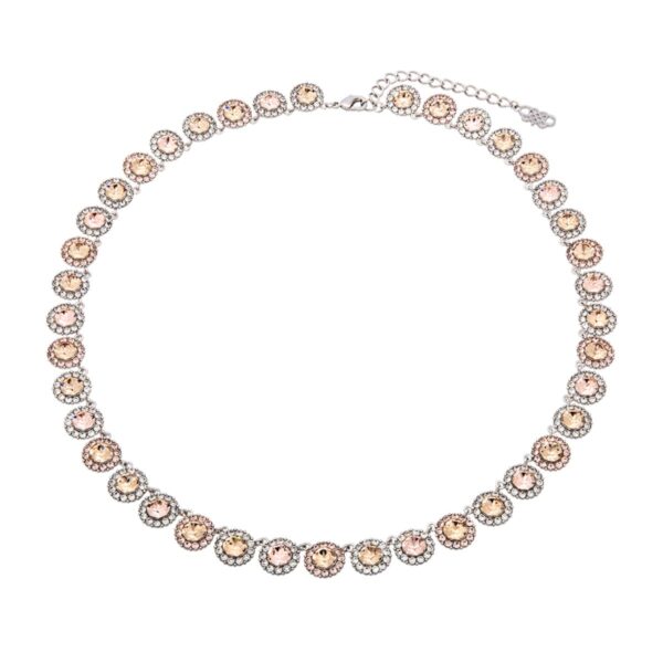 Sofia Avantgarde Halsband - Light Silk/Silk/Crystal