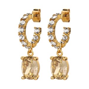 Barbara Sg Golden | Crystal Örhängen | Guld