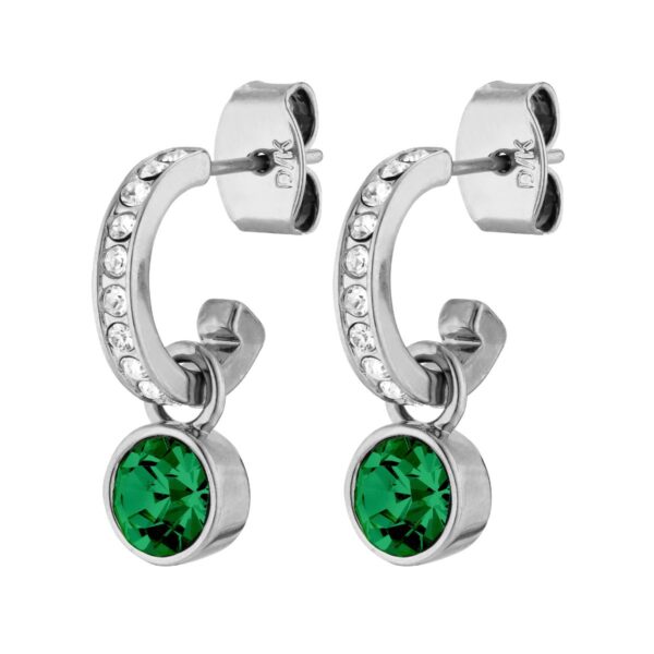 Dessa Ss Green | Crystal Örhängen | Silver