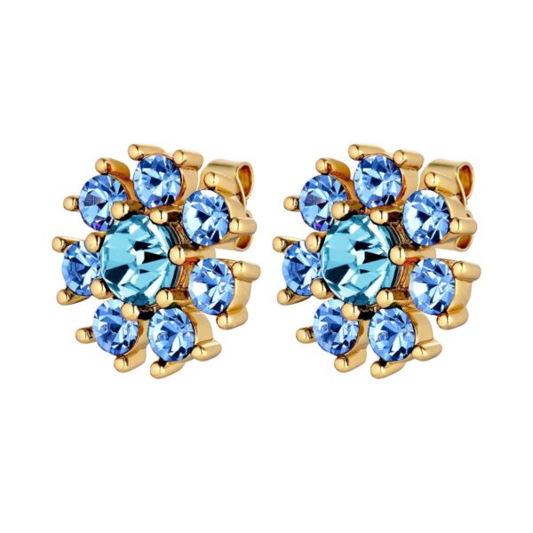 Aude Sg L.Blue/Aqua Örhängen | Guld