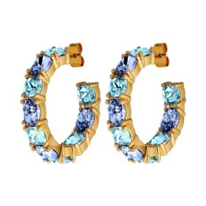 Gretia Sg Aqua Blue Örhängen | Guld