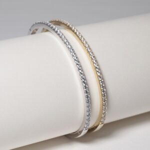 Ellisse Bangle | Silver | Vita Zirkoner - Bild 3