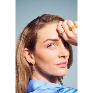 Ivrea Cinque Örhängen | Guld | Multifärgade Zirkoner - Bild 2