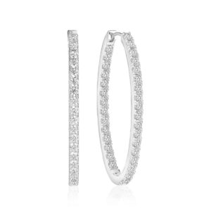 Ellisse Medio Örhängen | Silver | Vita Zirkoner