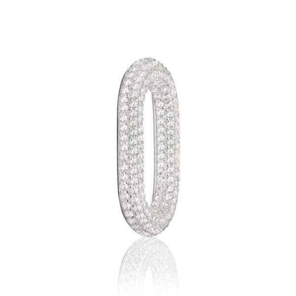 Capri Single Länk | Silver | Vita Zirkoner