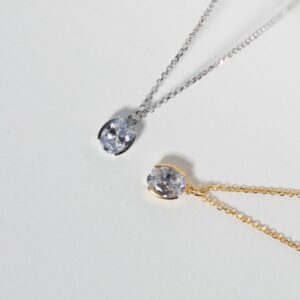 Ellisse Carezza Halsband | Guld | Vita Zirkoner - Bild 3