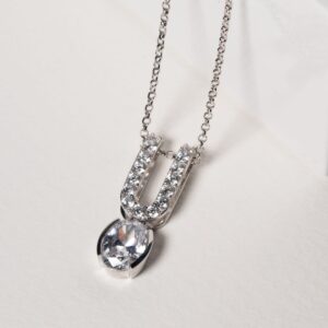 Ellisse Carezza Uno Halsband | Silver | Vita Zirkoner - Bild 3