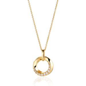 Ferrara Halsband | Guld | Vita Zirkoner