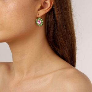 Valentina Sg Rose|Green Örhängen | Guld - Bild 2