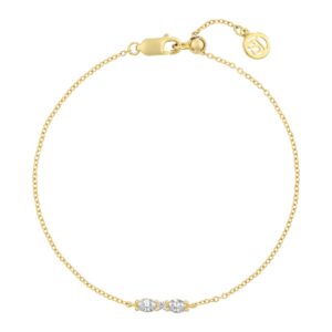 Ellera Ovale Bracelet | Guld | Vita Zirkoner