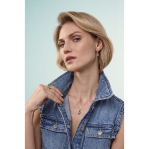 Roccanova Medio Necklace | Guld | Rosa och Turkos Zirkoner - Bild 2