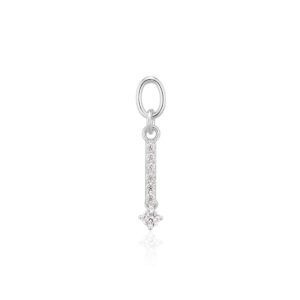 Circolo Lungo Charm | Silver | Vita Zirkoner