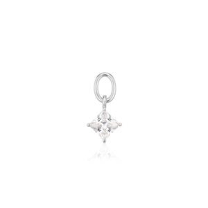 Lati Quattro Charm | Silver | Vita Zirkoner