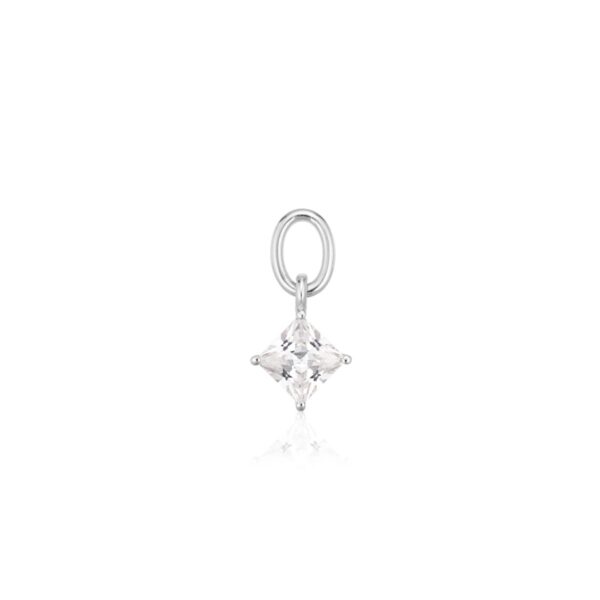 Lati Quattro Charm | Silver | Vita Zirkoner