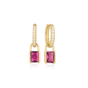 Roccanova Örhängen | Guld | Rosa Zirkoner