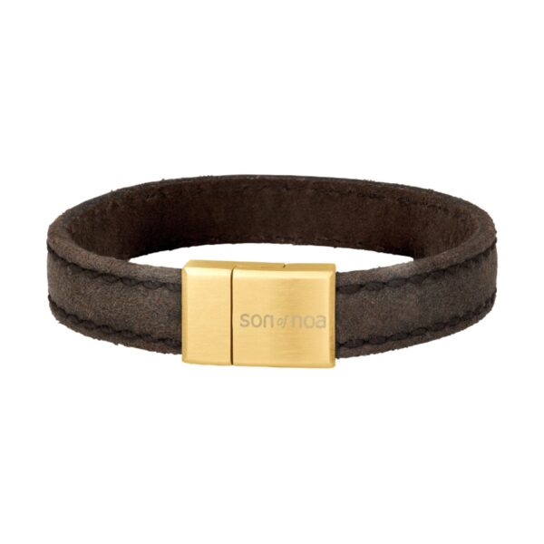 SON Armband grå kalvskinn 19cm 12mm 19