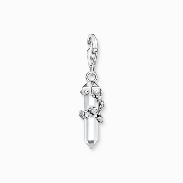 Charm-hängsmycke mjölkkvarts silver | Silver
