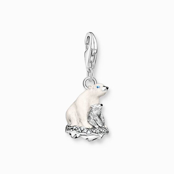 Charm-hängsmycke isbjörnar silver | Silver