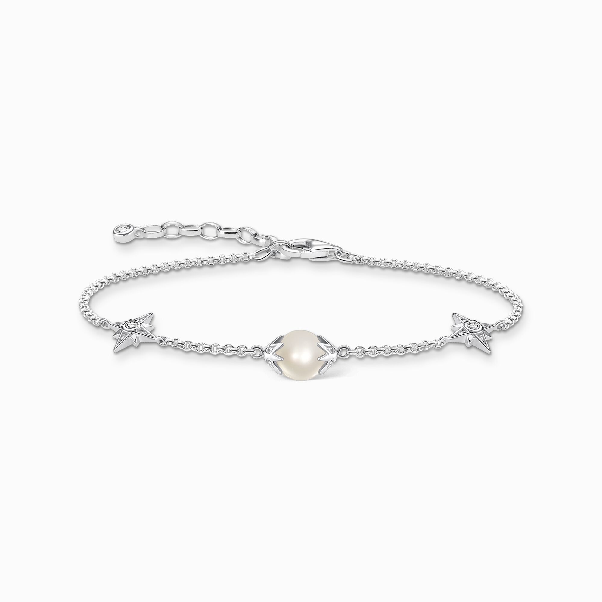 A1978-167-14 Armband pärla med stjärnor silver | Silver | 16-19 cm - Bild 1