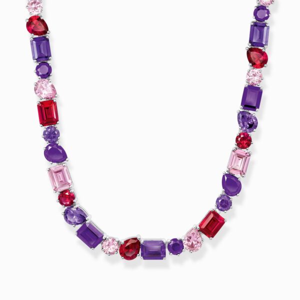 Glamourös choker i silver med 43 stenar | Silver | 34-42 cm