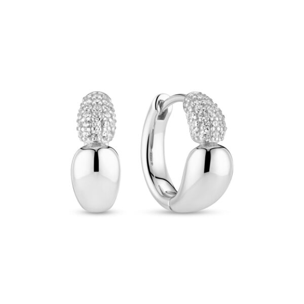 Goccia Creolo Piccolo Earrings | Silver | Vita zirkoner