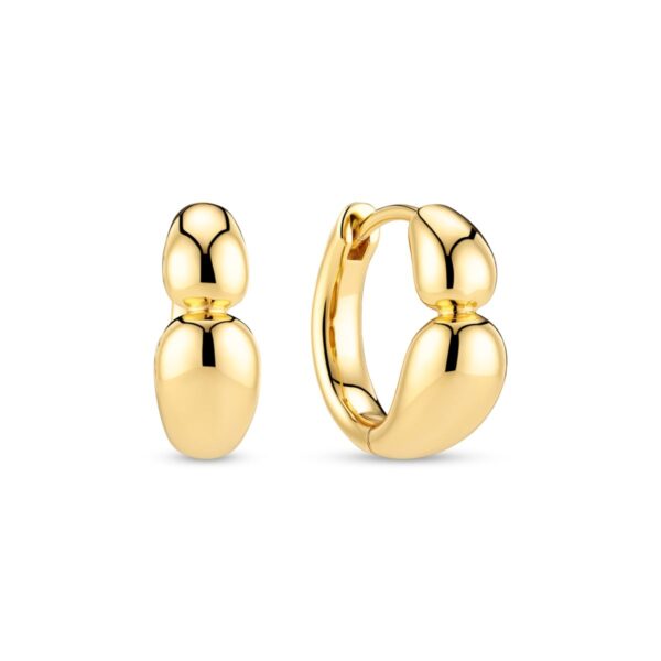 Goccia Creolo Piccolo Pianura Earrings | Guld |