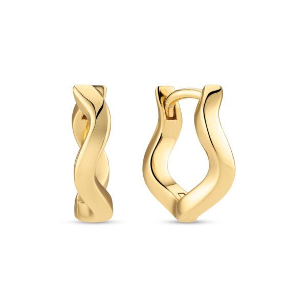Ellera Waves Pianura Medio Earrings | Guld |