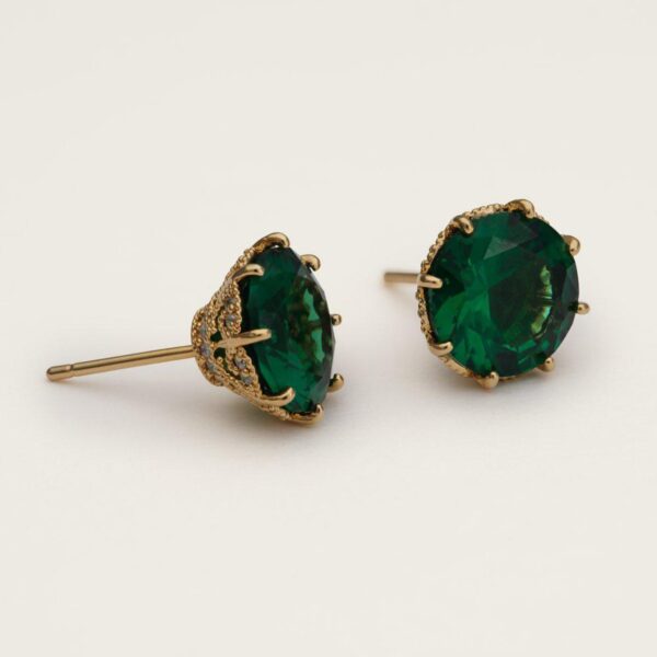 Elenora stud Örhängen | Emerald