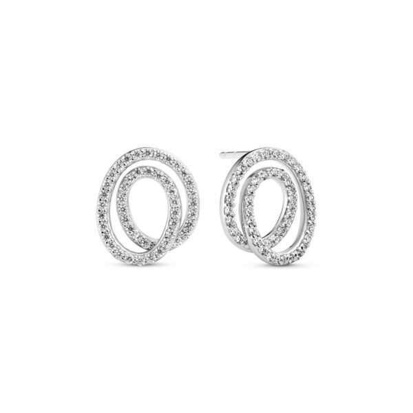 Spirale Due Piccolo Earrings | Silver | Vita zirkoner