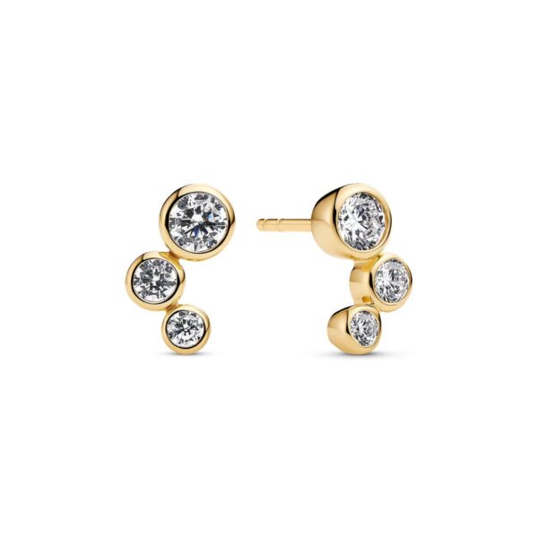 Sardinien Tre Earrings | Guld | Vita zirkoner