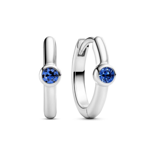 Sarzana Uno Creolo Earrings | Silver | Blå zirkoner