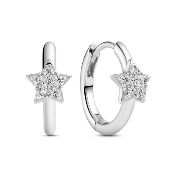 Astri Creolo Earrings | Silver | Vita zirkoner