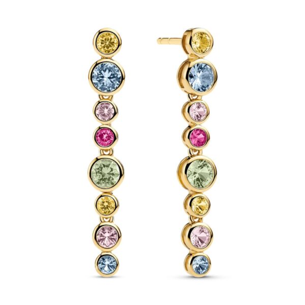 Sardinien Lungo Piccolo Earrings | Guld | Multifärgade zirkoner