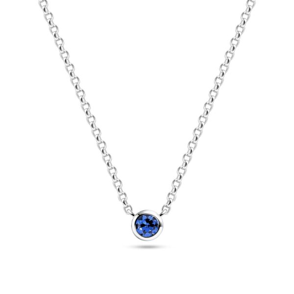 Sarzana Uno Necklace | Silver | Blå zirkoner