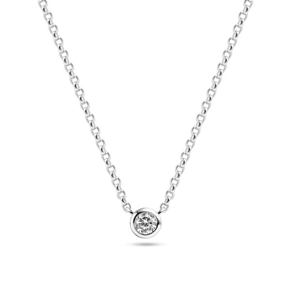 Sarzana Uno Necklace | Silver | Vita zirkoner