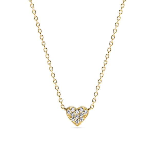 Cuore Necklace | Guld | Vita zirkoner