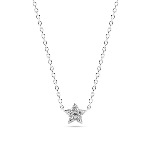Astri Necklace | Silver | Vita zirkoner