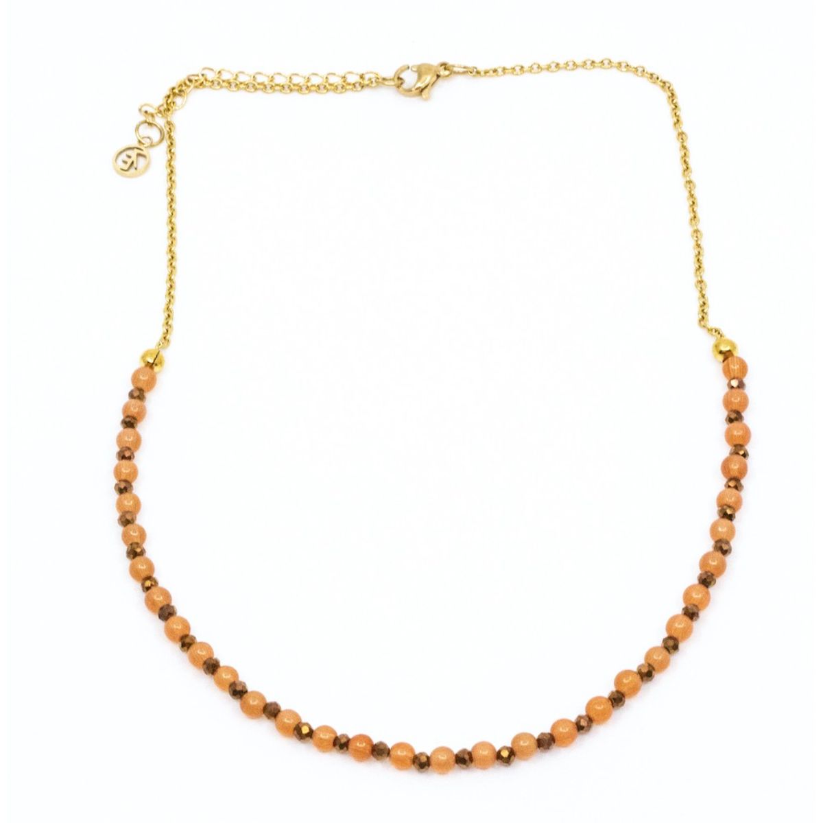 W4395Norange_7797 Beads Halsband Orange - Bild 1